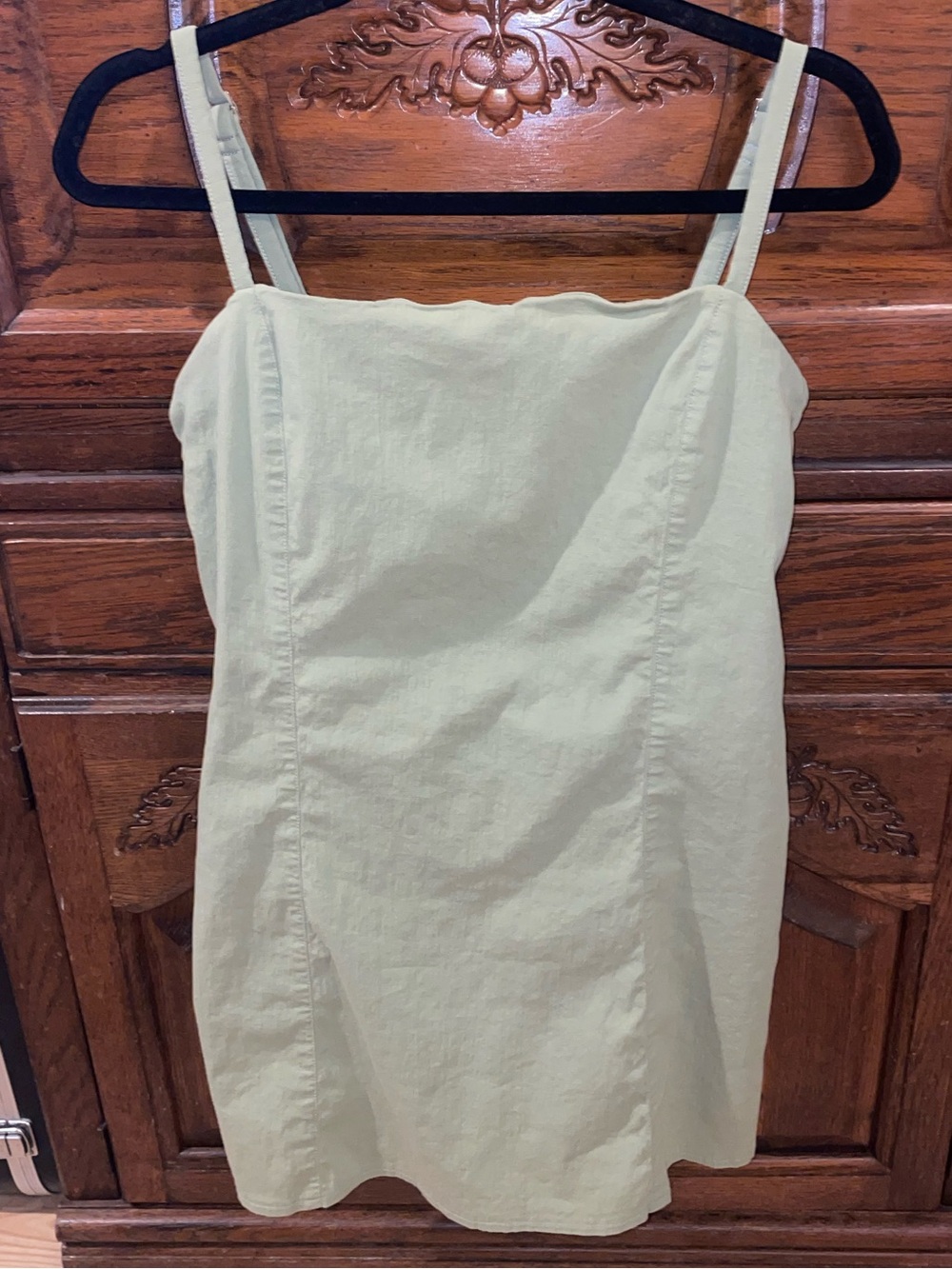 Abercrombie & Fitch Light Green Square-Neck Mini Dress